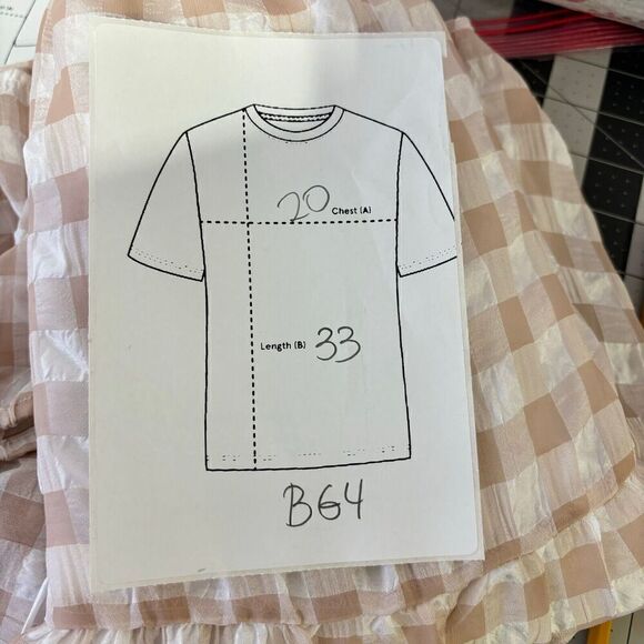 En Saison Value Mini Dress M White Rust Pink Gingham Puff Sleeve Tie Back Tiered - Picture 12 of 12